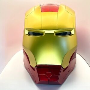 Marvel Ironman Helmet LED Light Up Eyes Foam Liner Push Button Opening Front